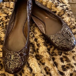 Tory Burch chocolate croc flats